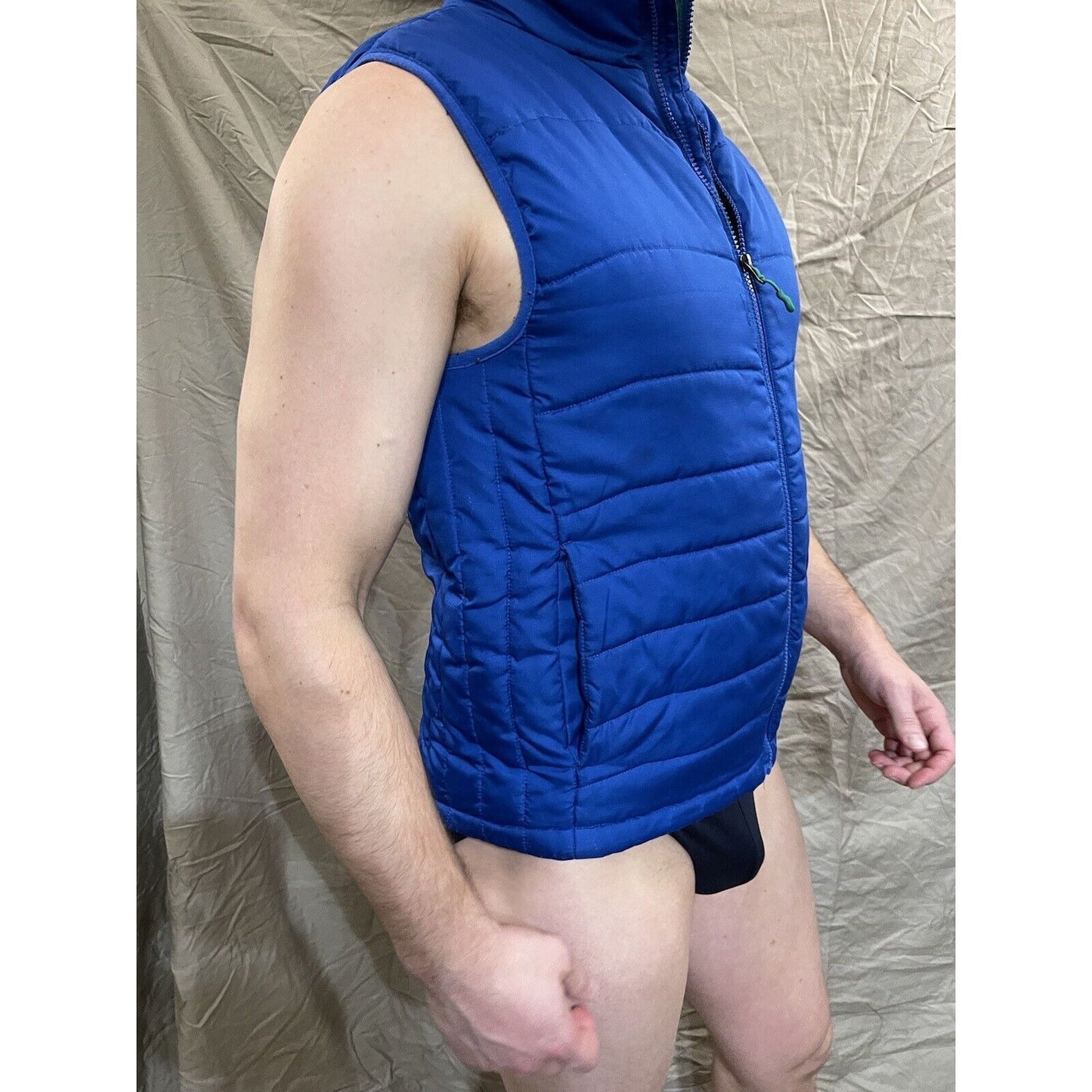 men's pacific trail blue sleeveless vest Small