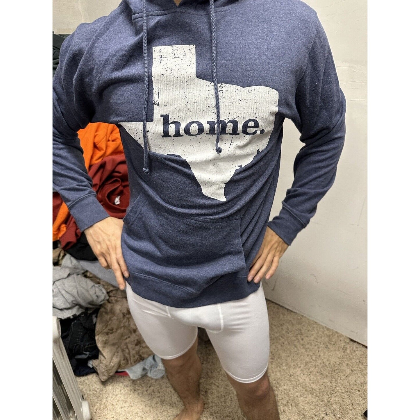 Men’s Blue Texas Home Hoodie Fits Like A Small Medium