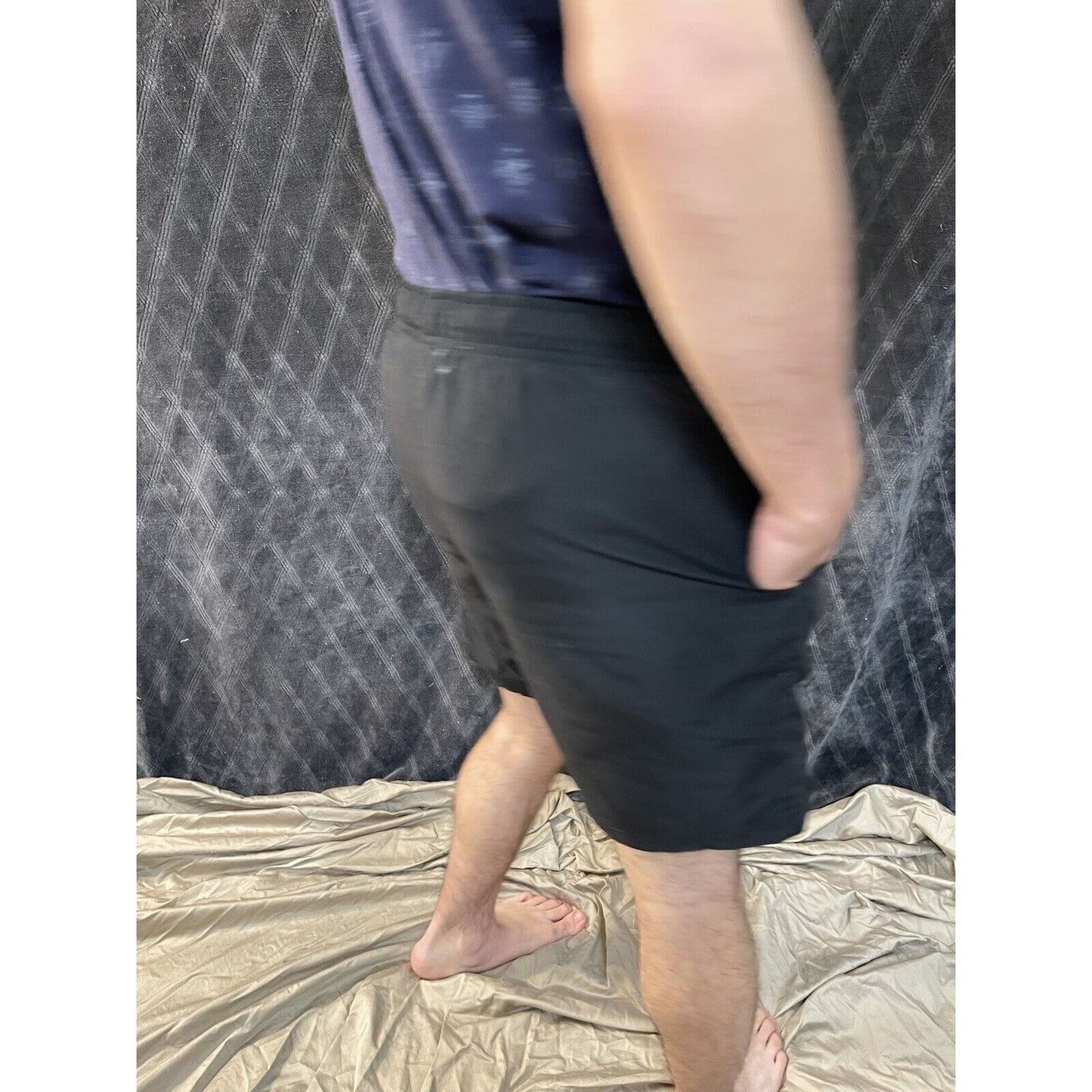 men’s arena black lined shorts japanese 105cm