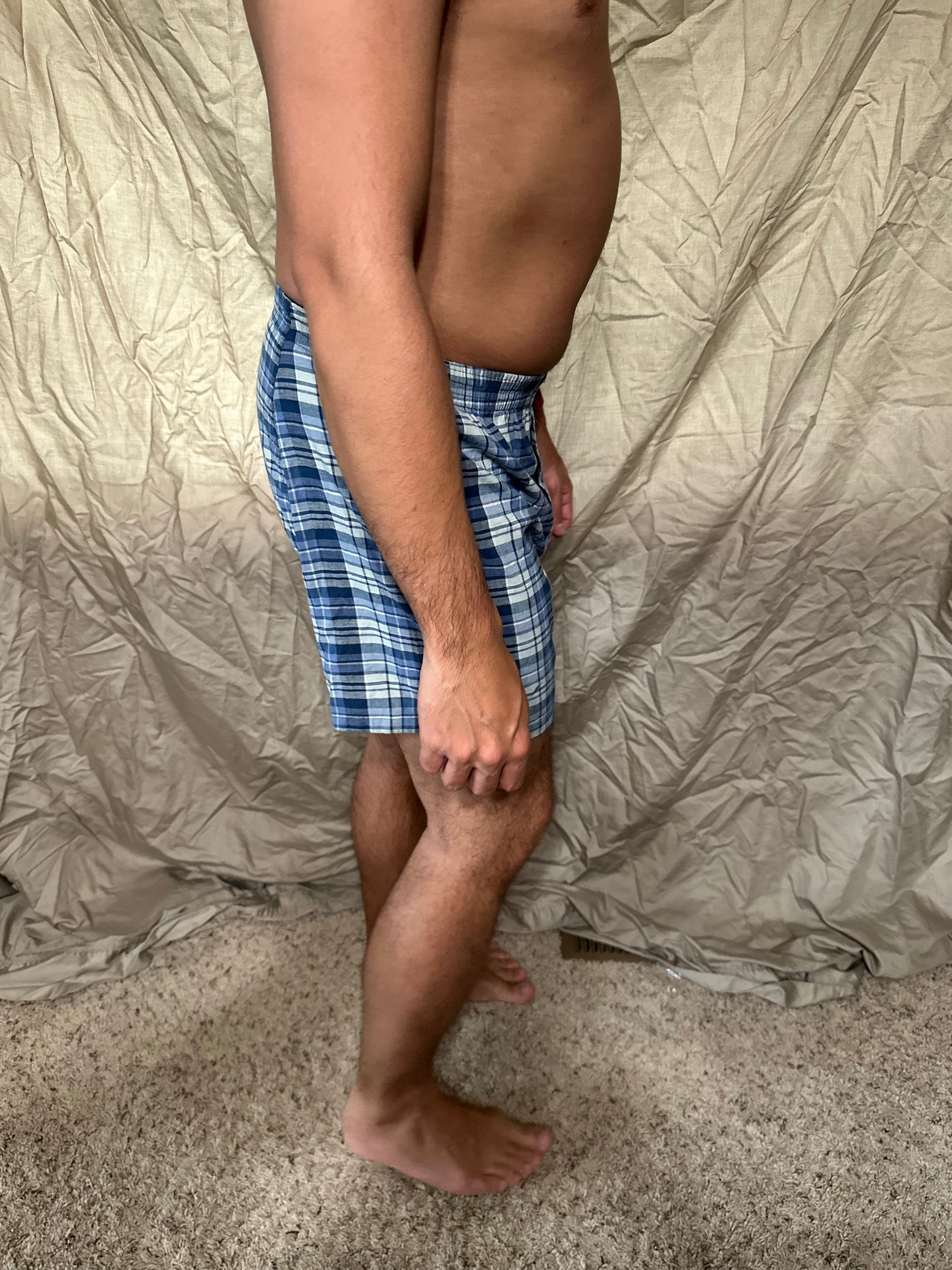 Men’s George blue plaid boxers size small boxer shorts