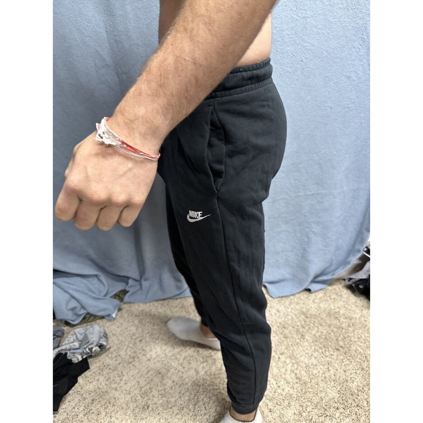 Men’s Small Nike Black Cotton Poly Sweat Pants With Pockets