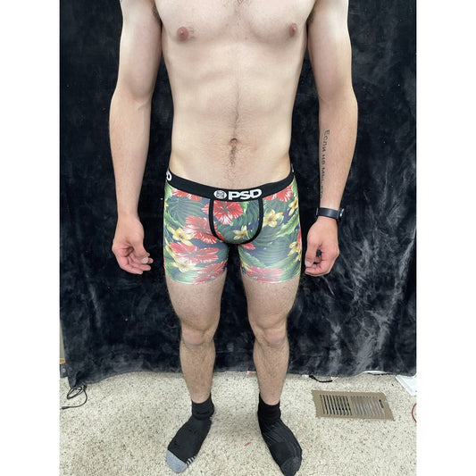 Youth Hibiscus Floral PSD Boxer Briefs New Medium