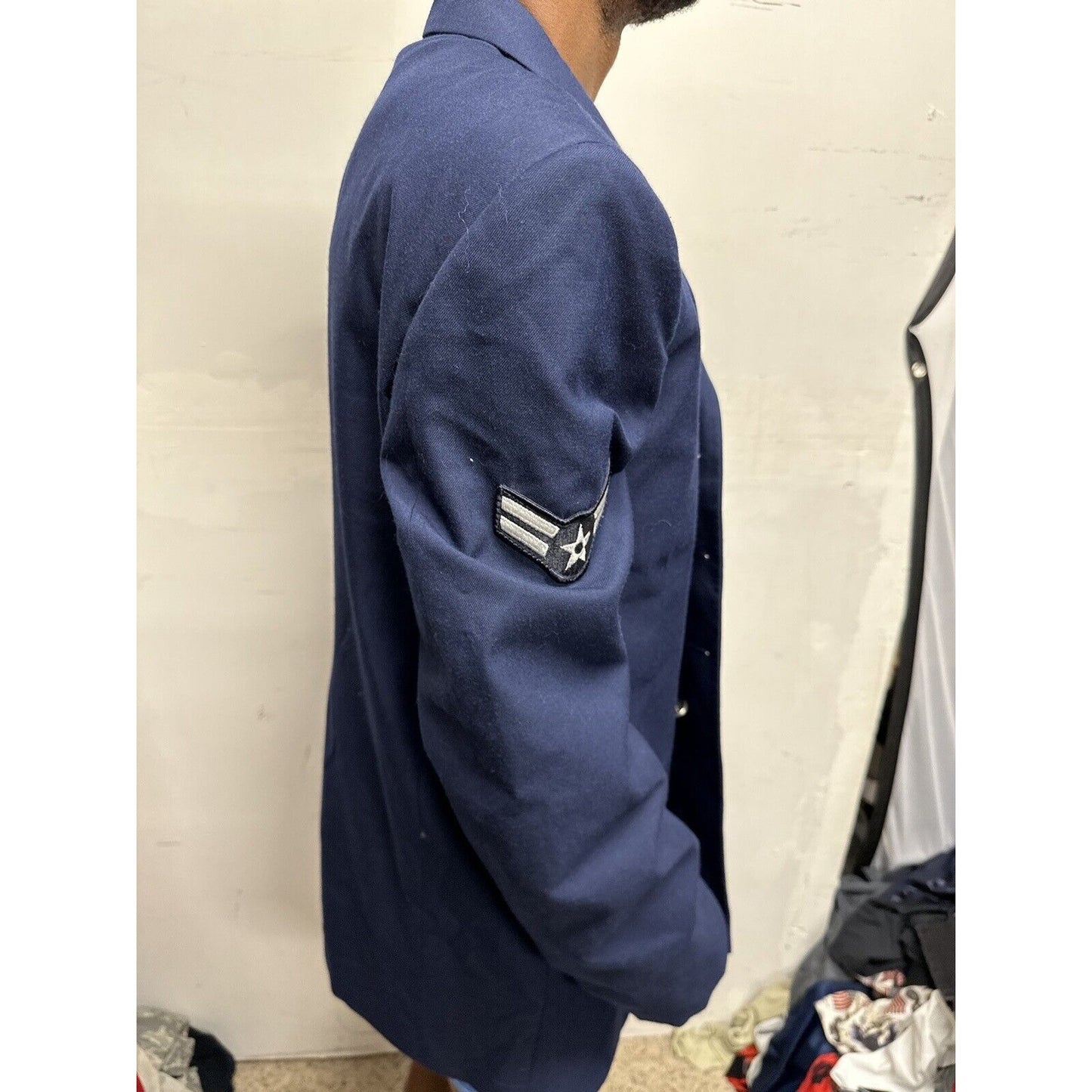 Men’s Air Force 40XL USAF Air Force Service Dress Coat Blue Enlisted Dscp