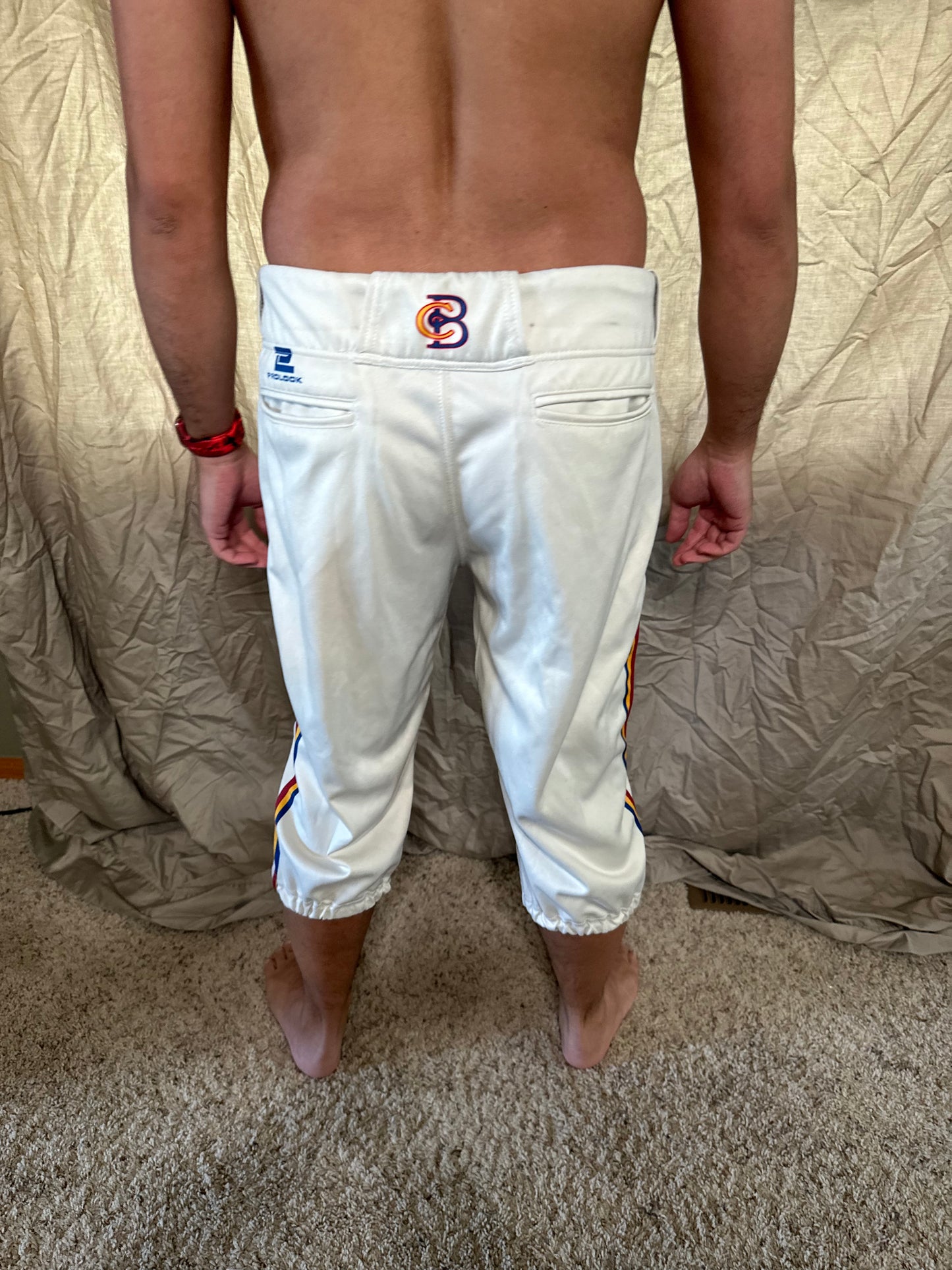 Men’s prolook size 34 white baseball pants