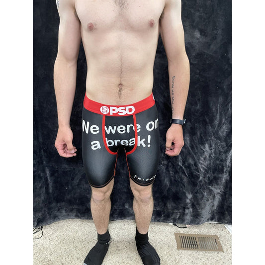Men’s PSD Friends We Were On A Break Medium Boxer Briefs New Black