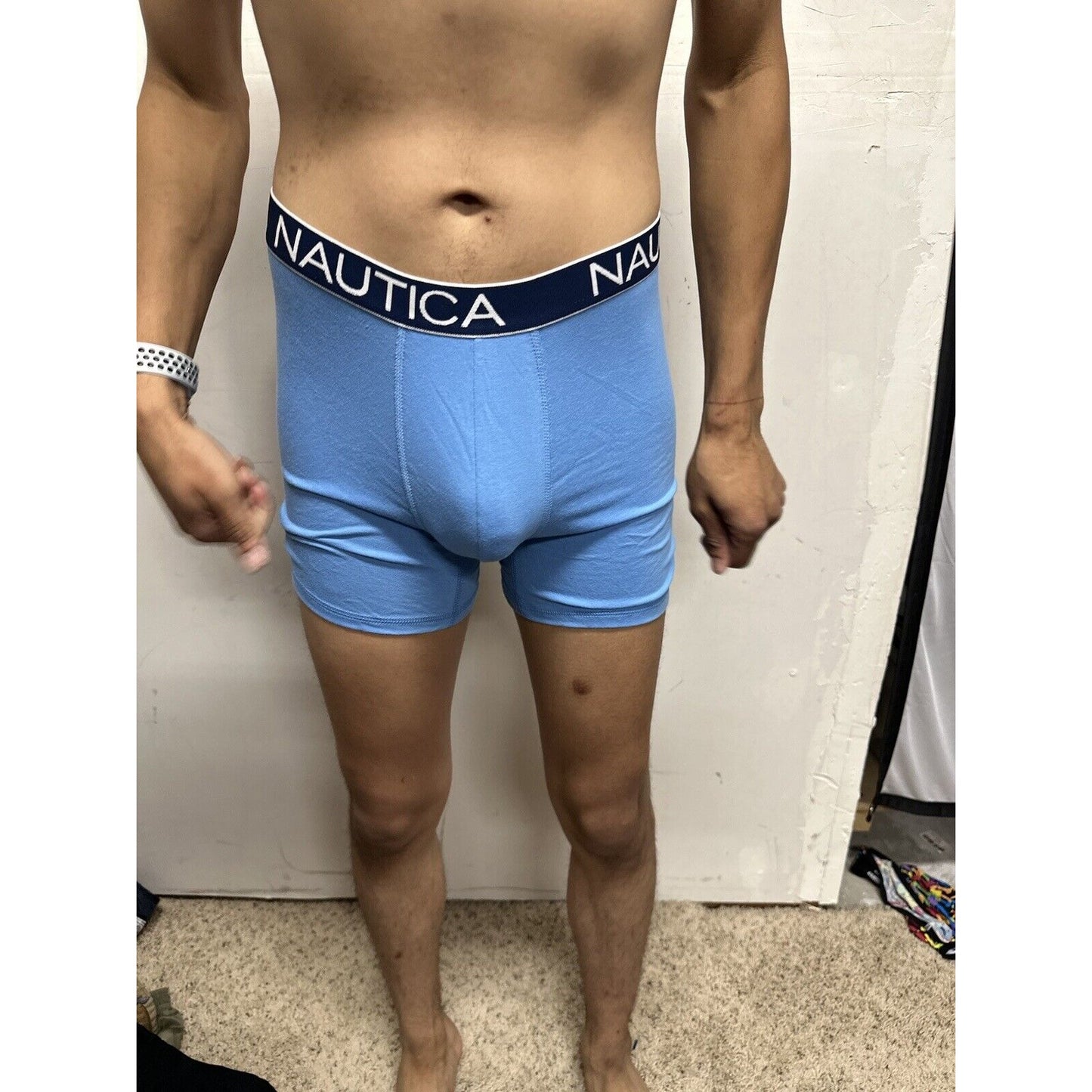 Men’s Nautica Light Blue Boxer Briefs Medium