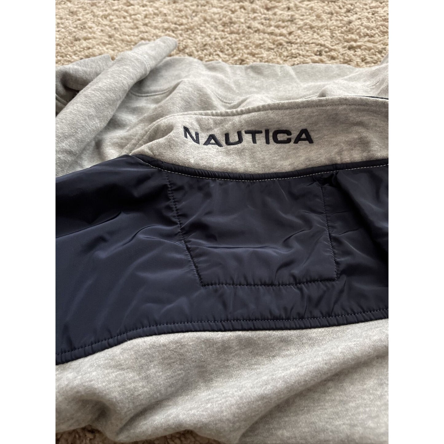 Men’s Nautica 1/4 zip Fleece Jacket gray