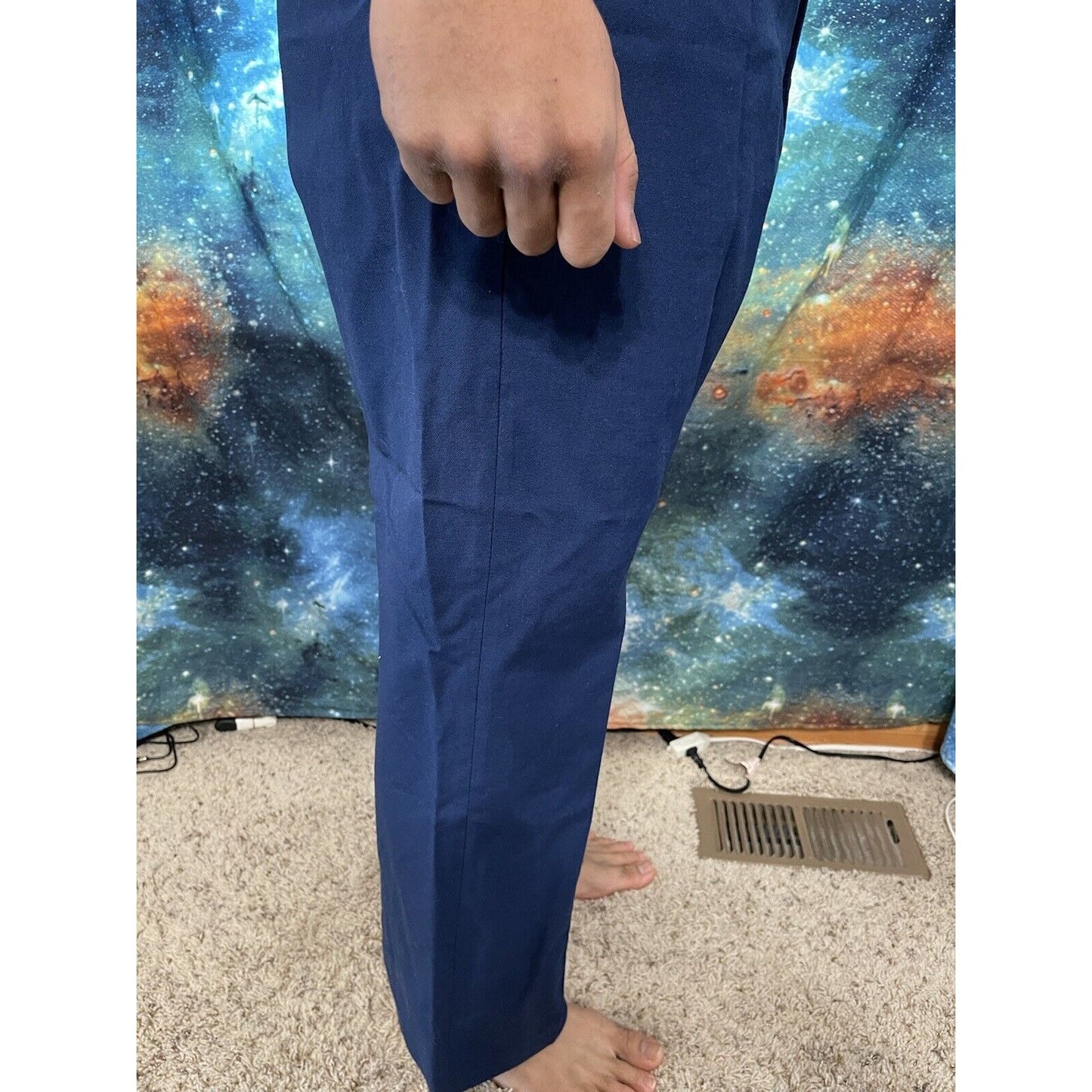 Men’s Air Force USAFA cadet 36L  trousers pants poly wool ~31” Inseam Civil Air