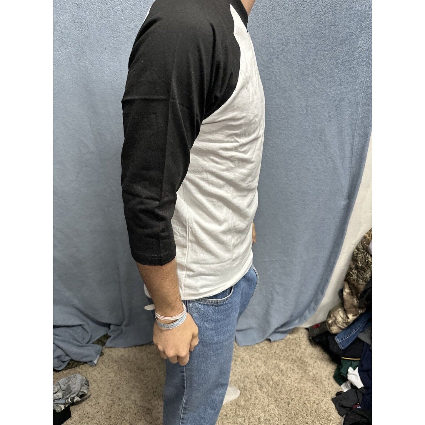 Men’s Black And White Champro Small Baseball Undershirt Jersey