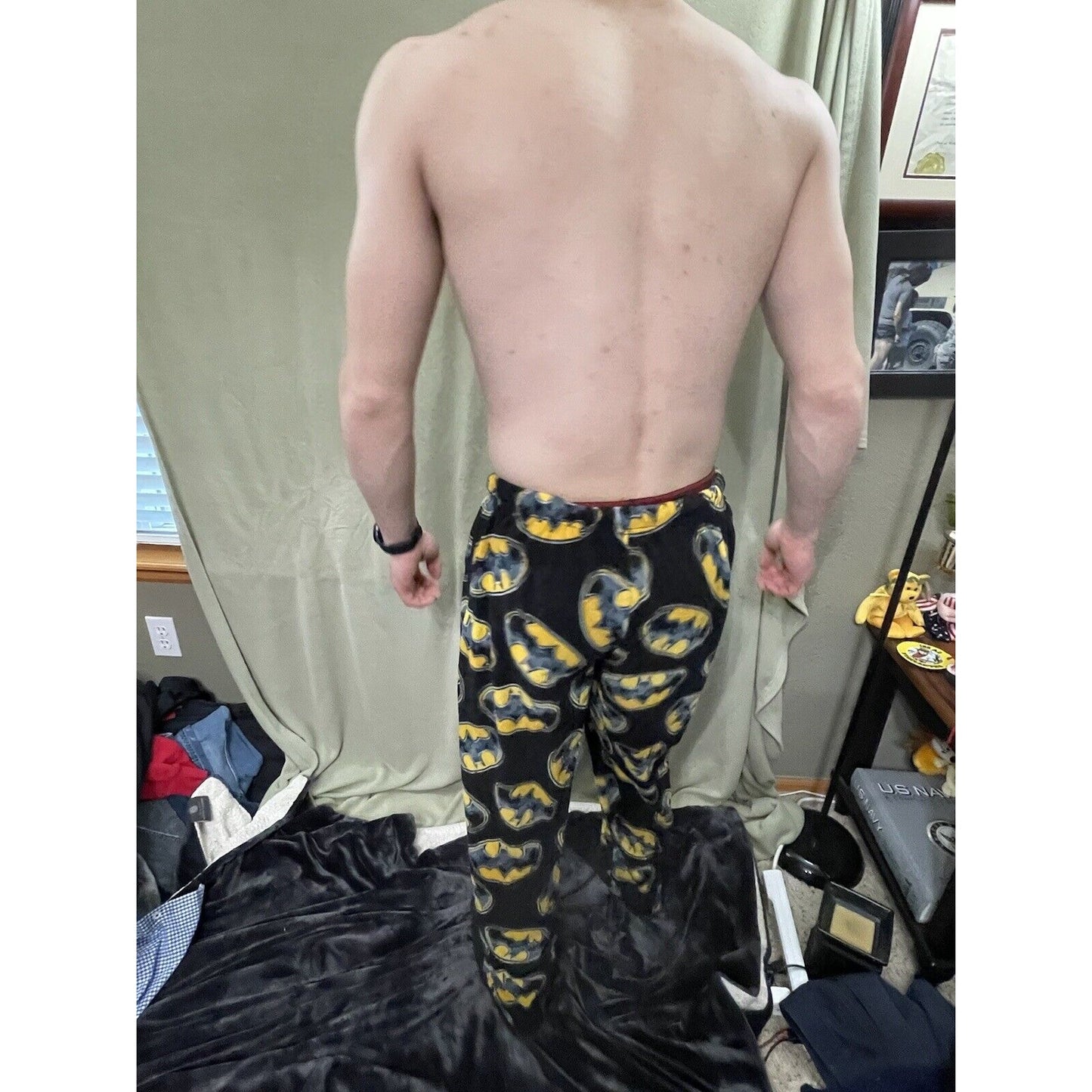 Men’s Large Batman Flannel Pajamas Sleepwear