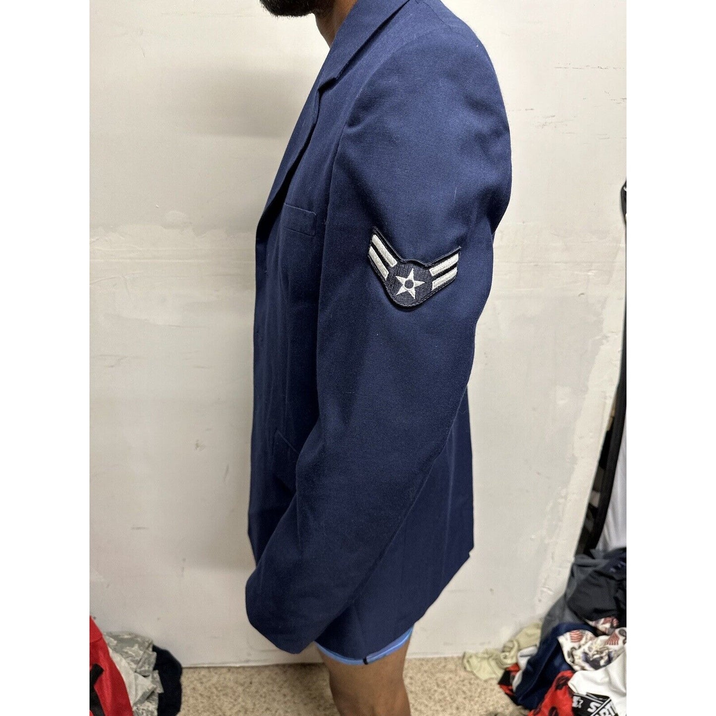 Men’s Air Force 40XL USAF Air Force Service Dress Coat Blue Enlisted Dscp