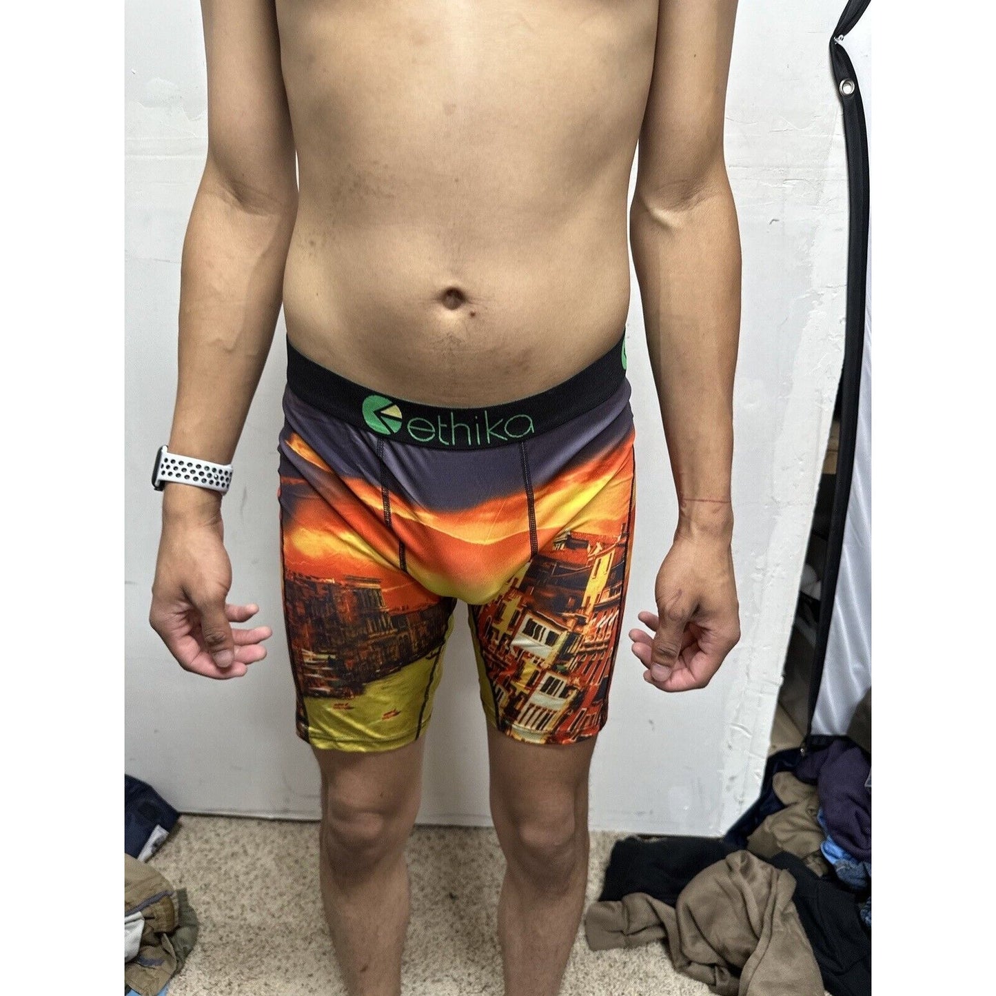 Men’s European Sunset Orange Ethika Large Boxer Briefs