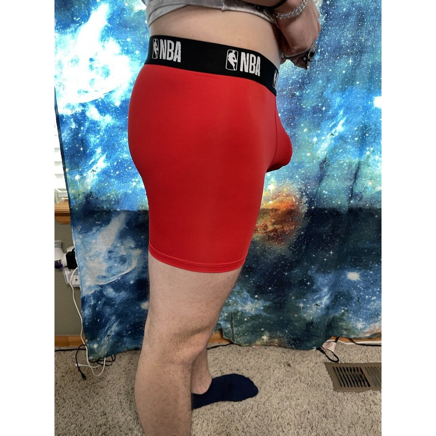 Men's NBA Small Red Compression Shorts