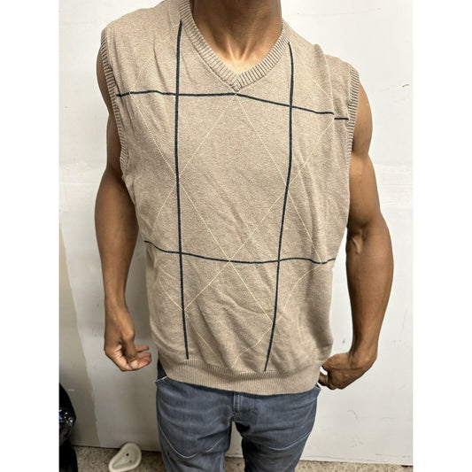 Men’s Dockers Sleeveless XL Tan Sweater