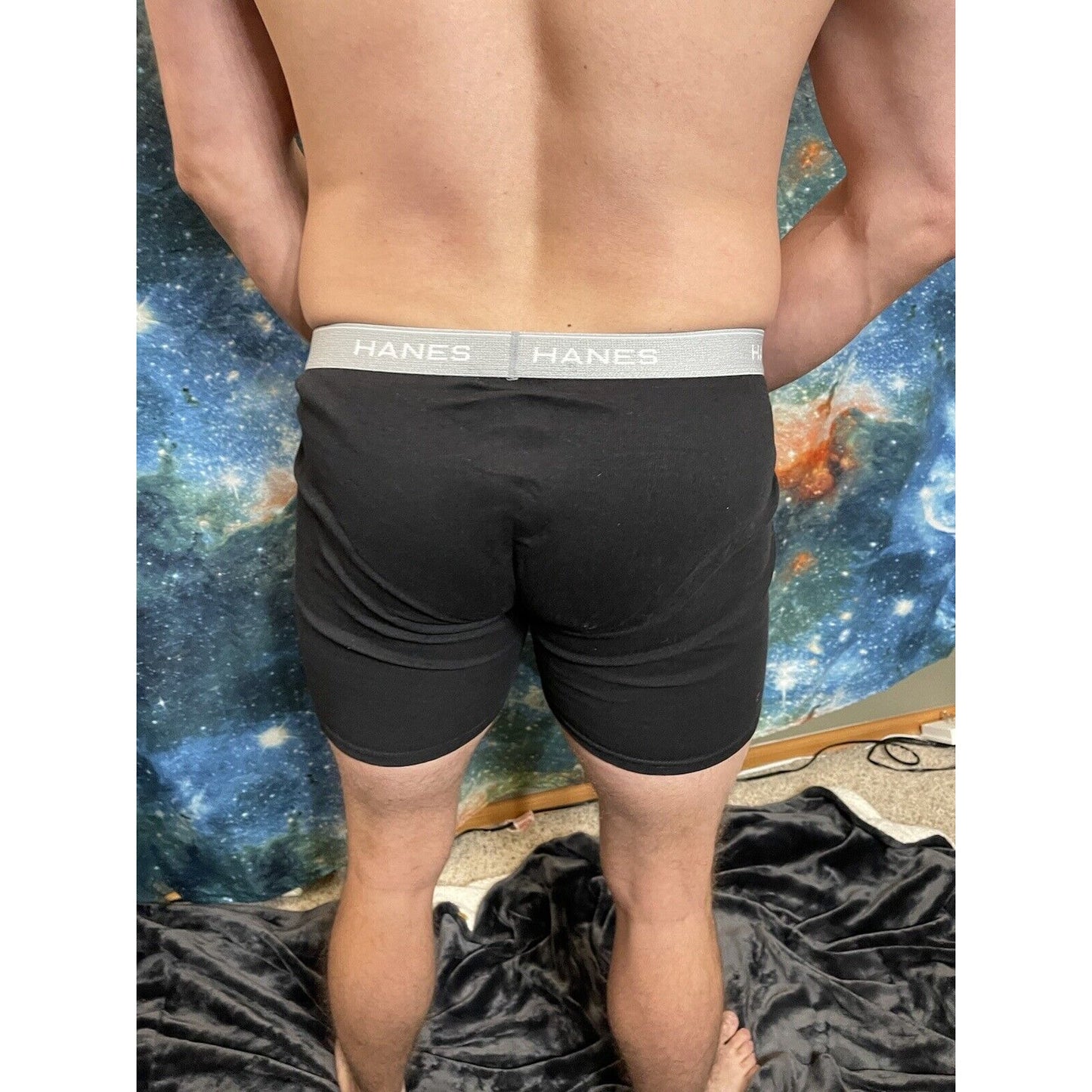 Men’s Hanes Medium Black Boxer briefs new and unworn