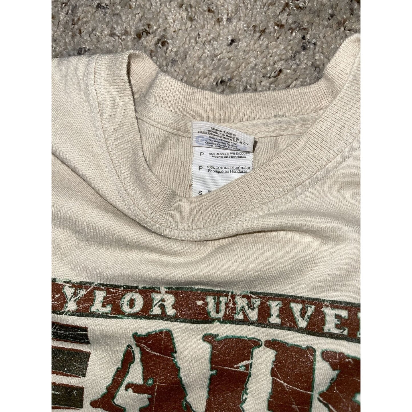 Men’s Gildan Small Baylor University Air Force ROTC shirt beige