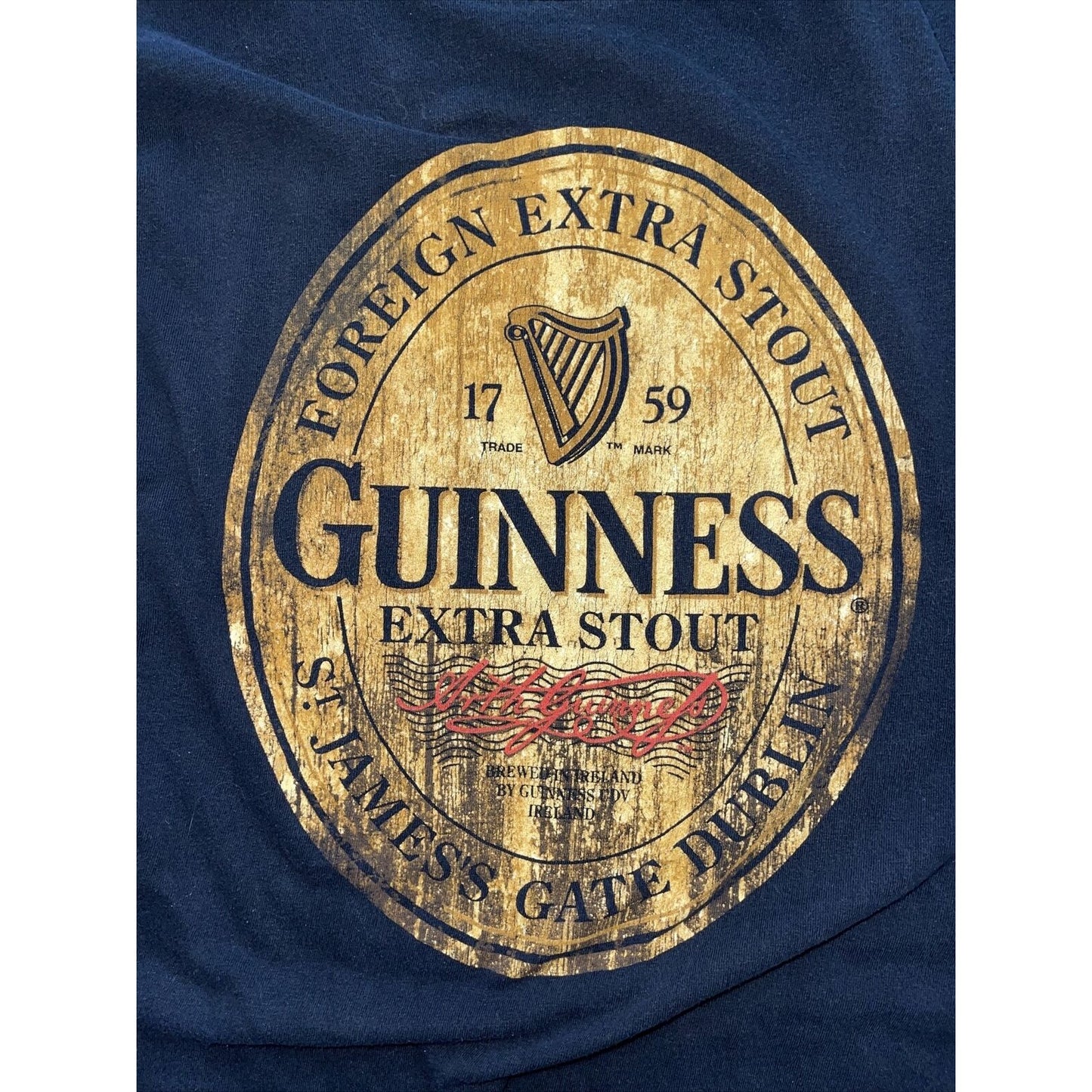 Men’s Guinness Black T-shirt Medium