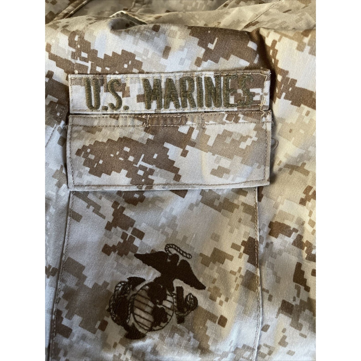 men's usmc marines desert camo top blouse medium regular