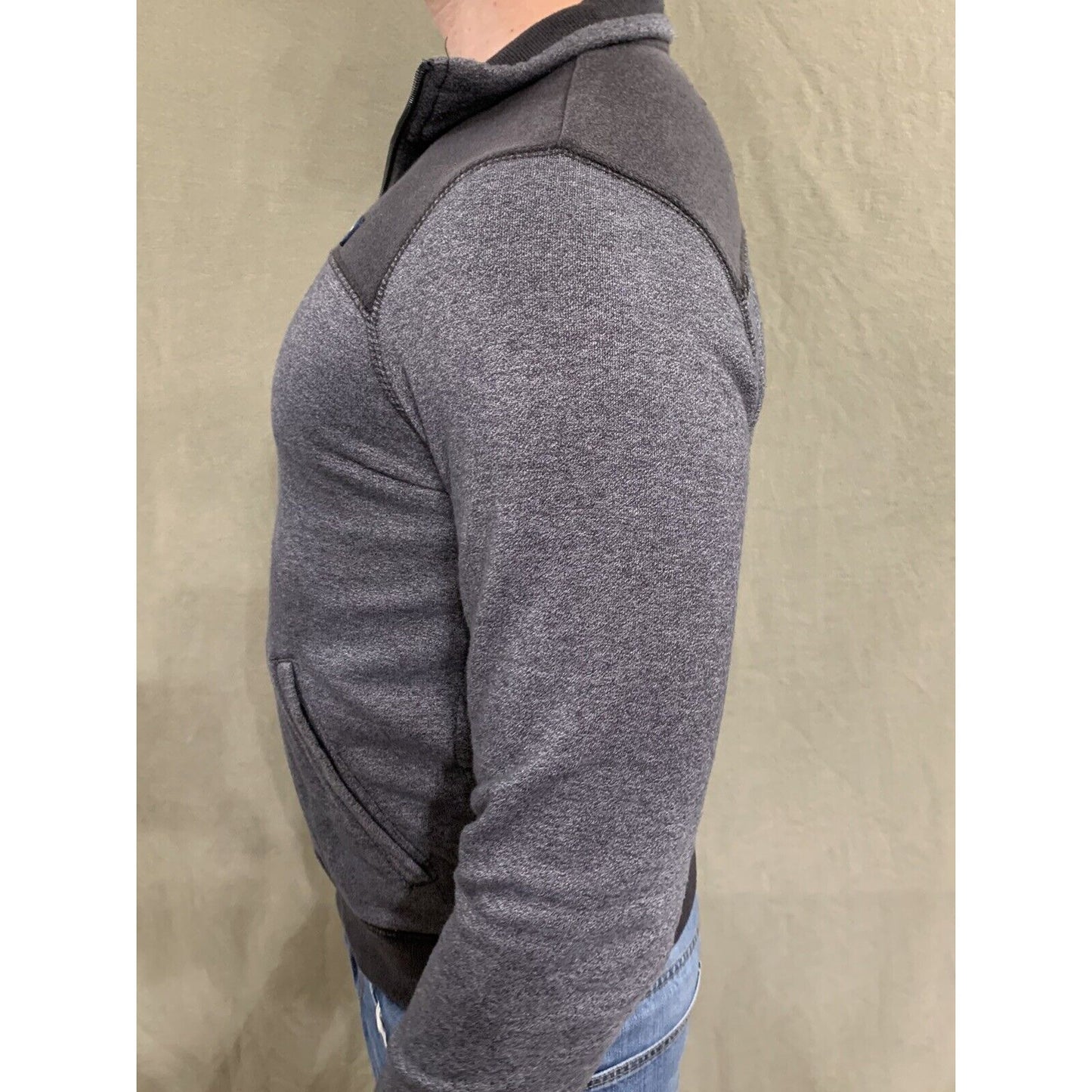 Aeropostale Gray 1/4 Zip Pullover Men's Size Extra Small