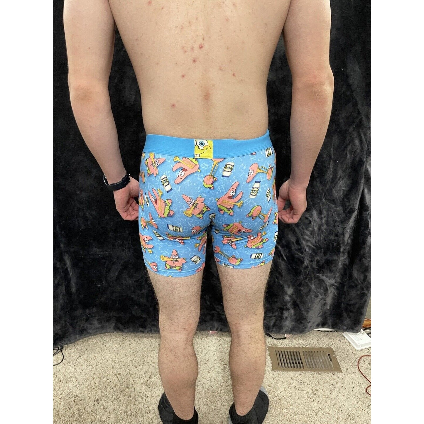 Men’s Crazy Boxer Spongebob Squarepants Size Small Boxer Briefs Light Blue