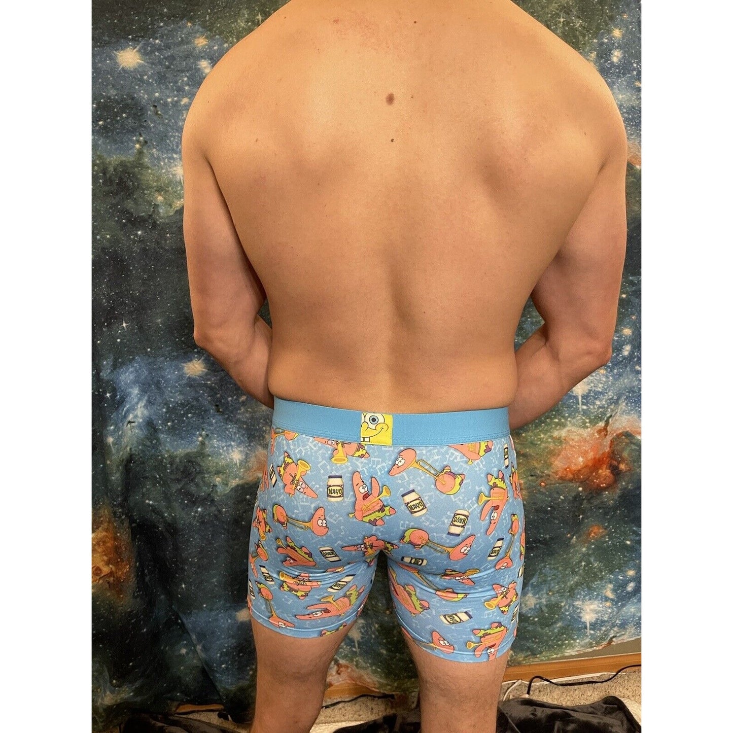 Men’s Crazy Boxer Briefs Spongebob Large Blue new unworn