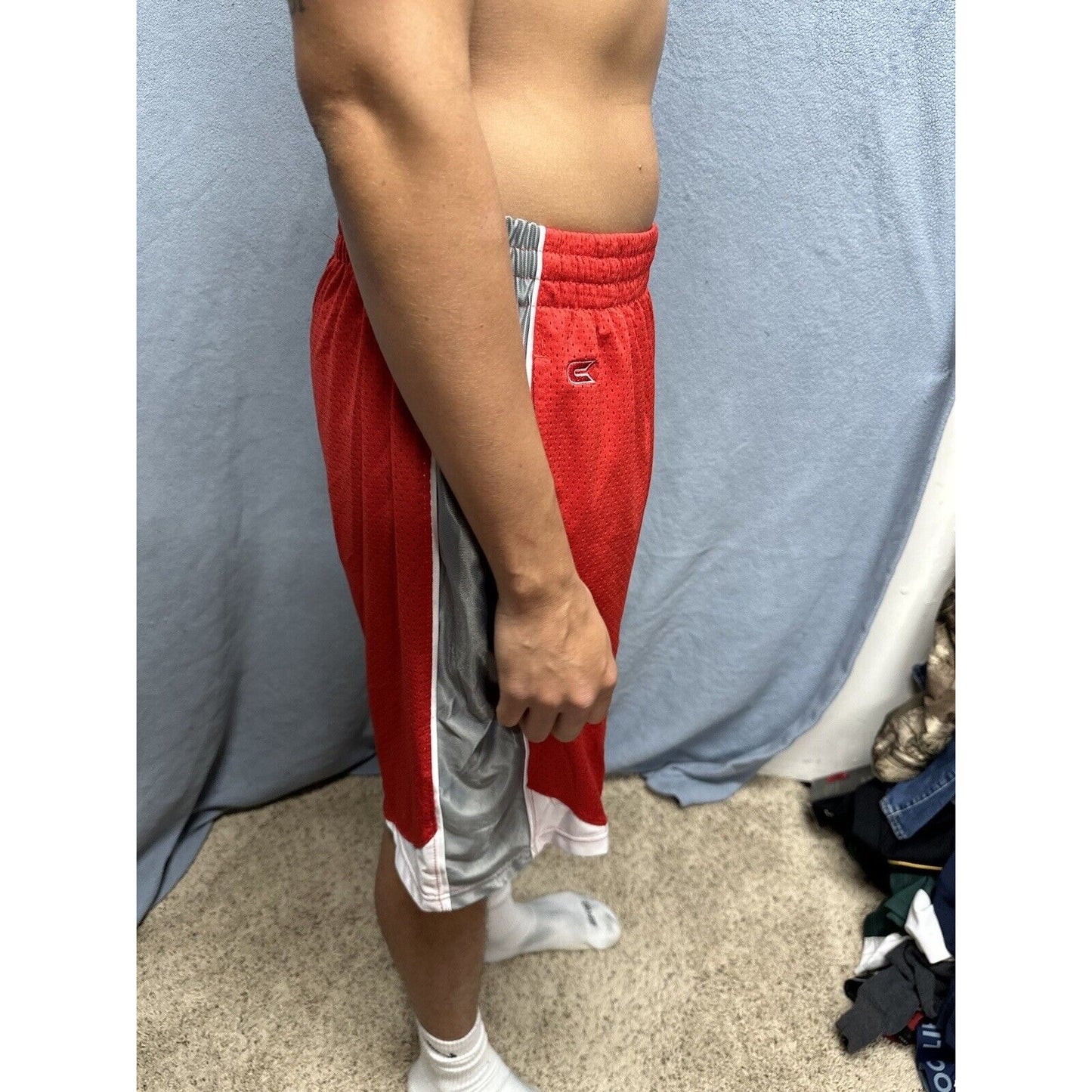 Men’s Red Ohio State Large Colosseum Athletic Shorts With Pockets