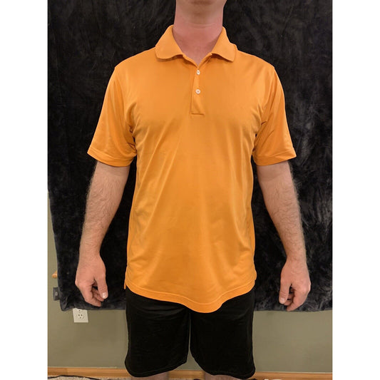Adidas Climalite Men's Orange Short Sleeve Polo Shirt!! Size Medium