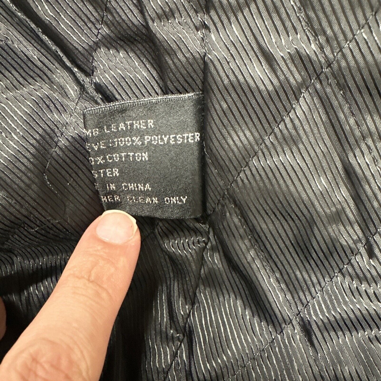 Men’s Large Black Bachrach Genuine Leather Jacket