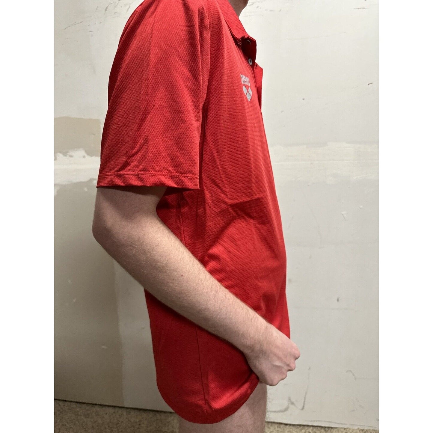 men’s red polo shirt arena usa swimming Size Large