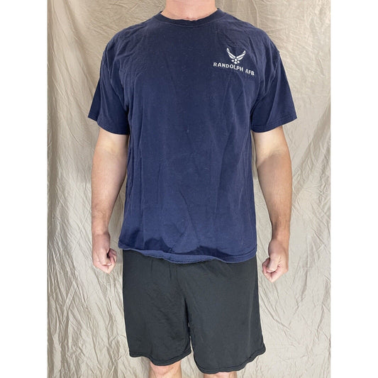 men's randolph air force base hanes XL navy blue t-shirt
