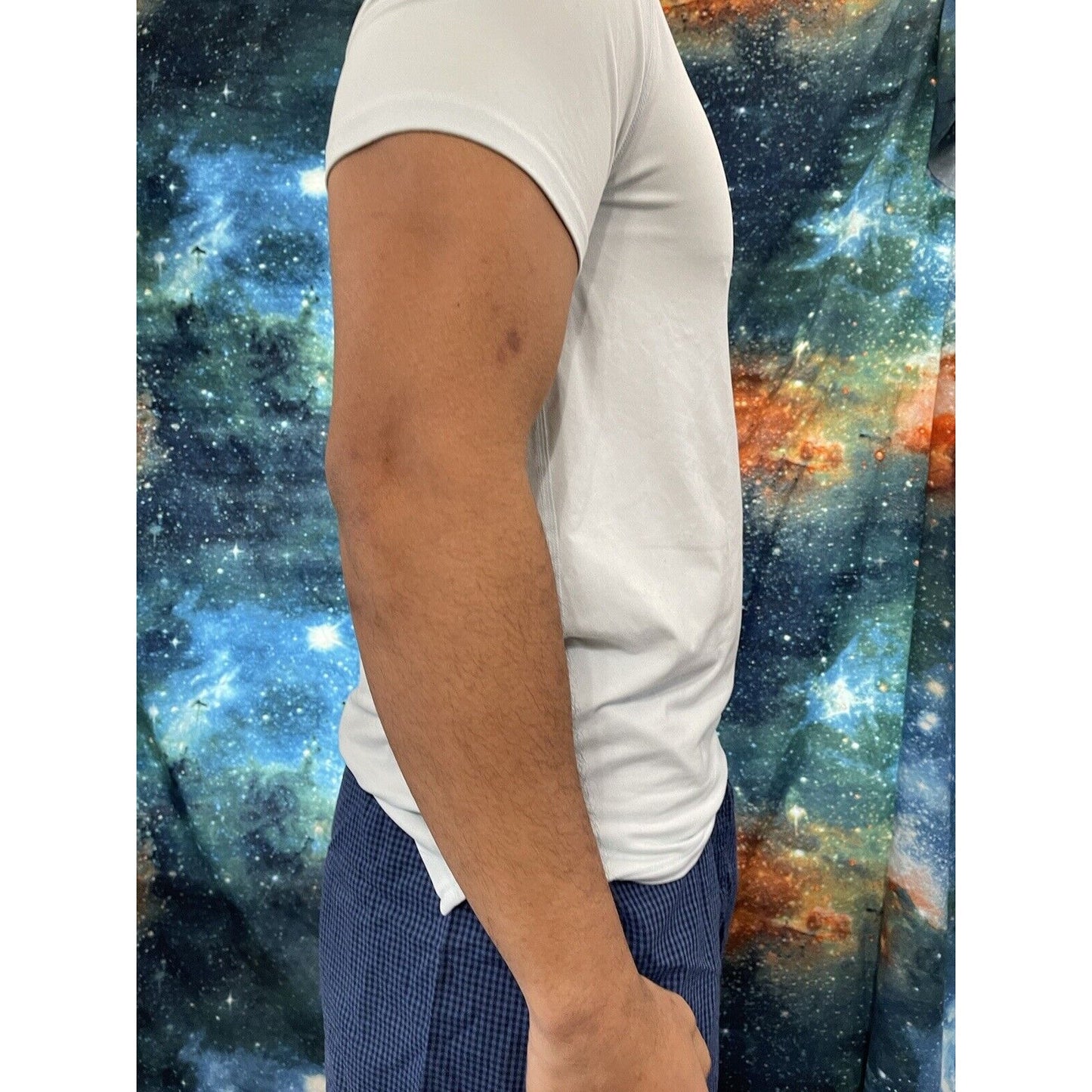 Men’s All In Motion Medium Light Blue/green workout shirt short sleeve