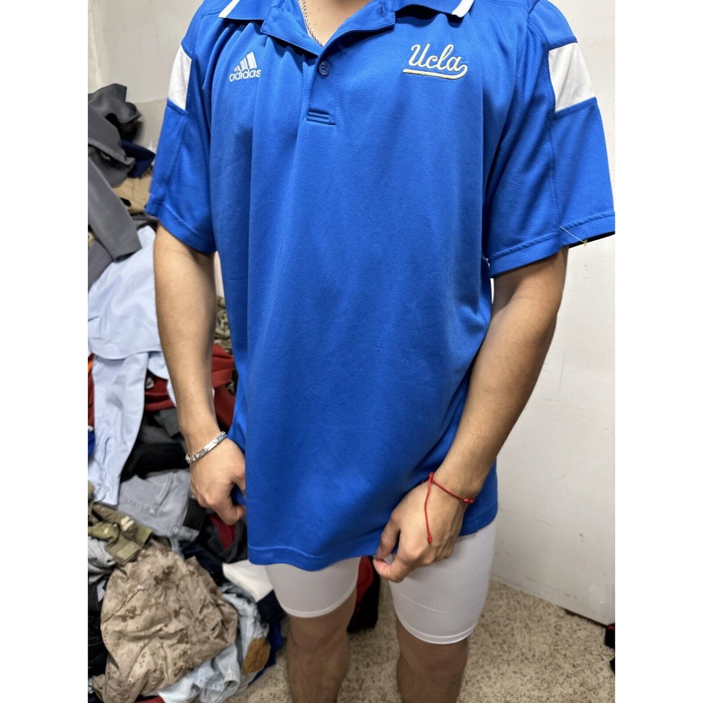 Men’s Blue UCLA Adidas Climalite Polo Shirt Bruins