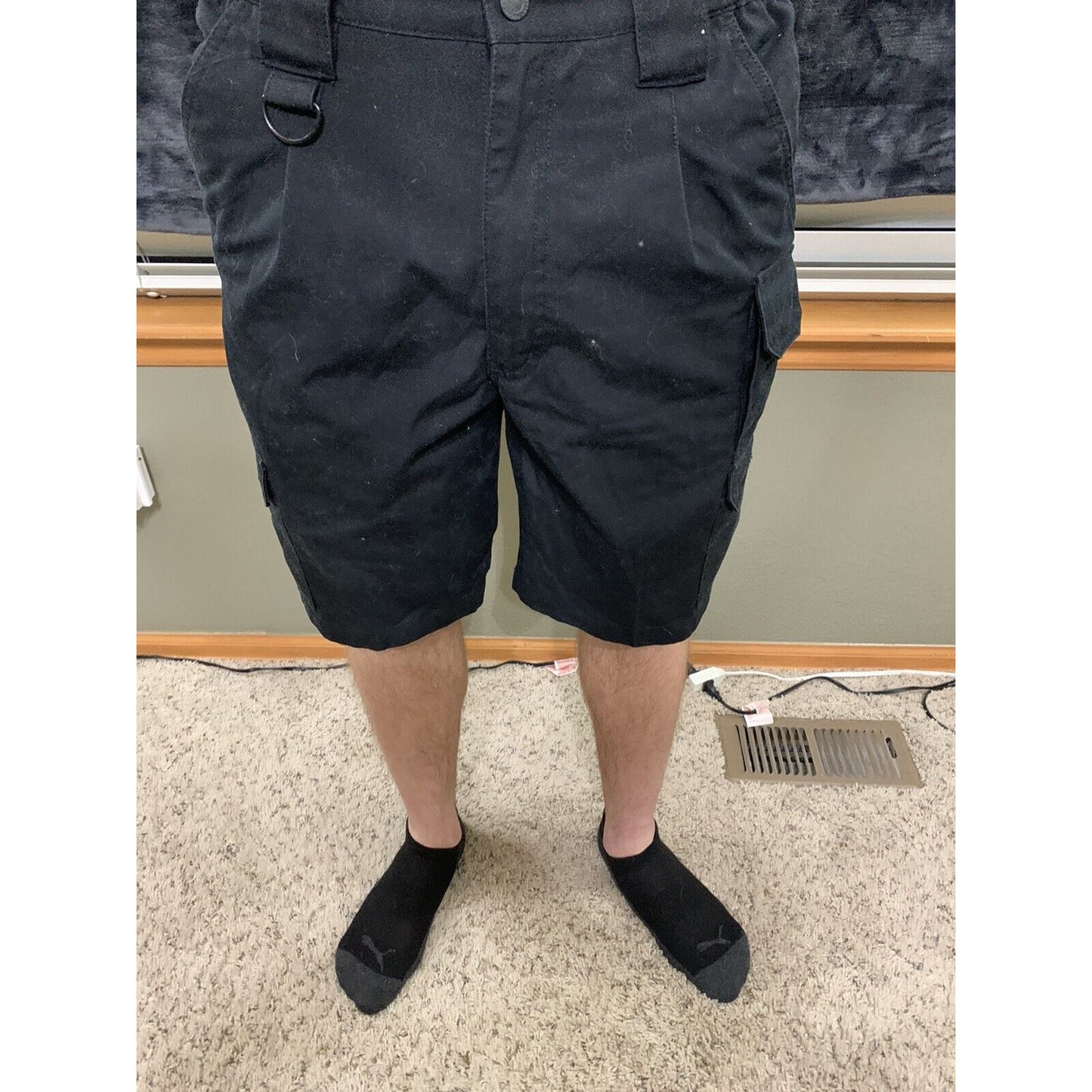 PROPPER Tactical Public Safety Mens Black Cargo Shorts Waist 34”