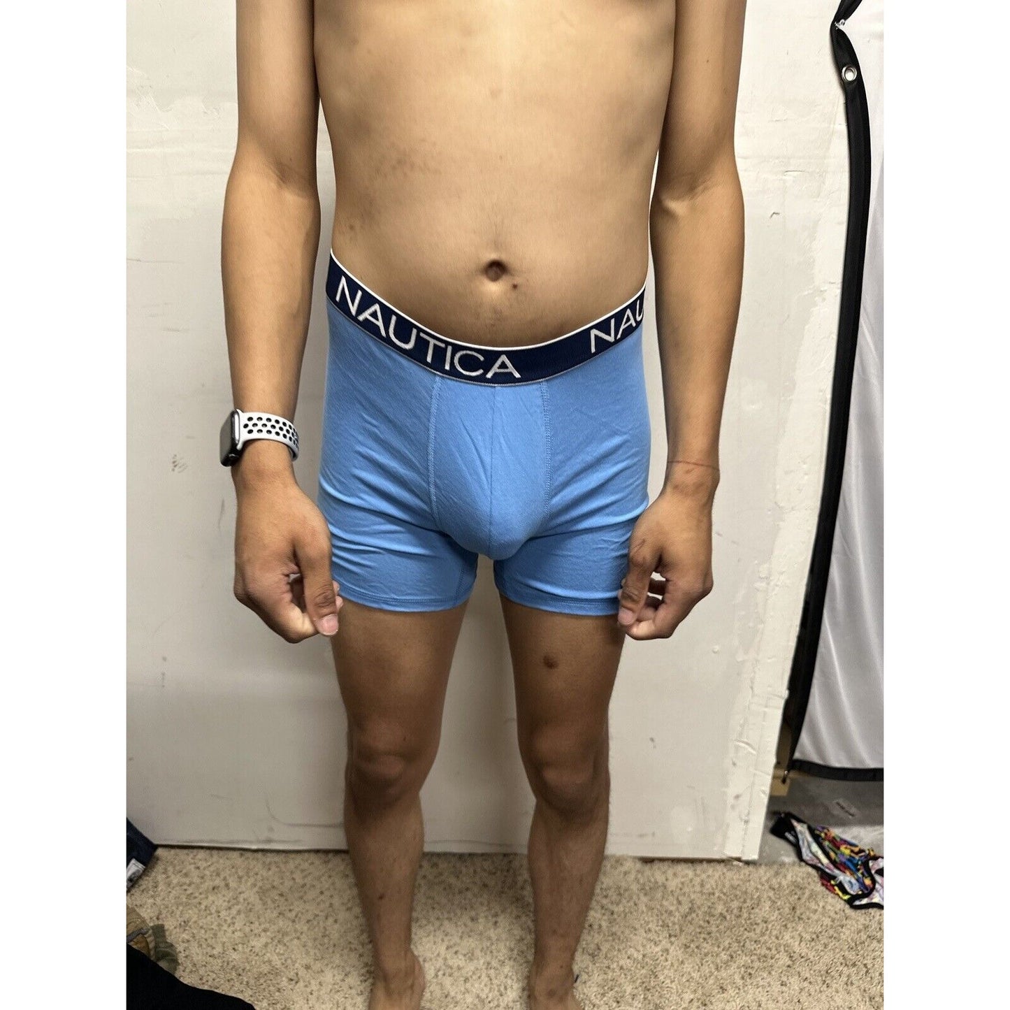 Men’s Nautica Light Blue Boxer Briefs Medium
