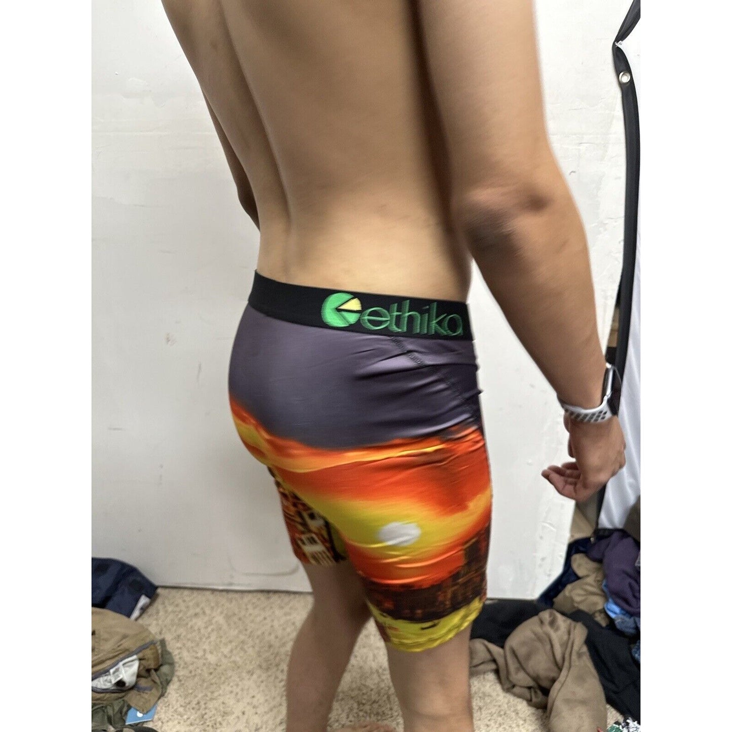 Men’s European Sunset Orange Ethika Large Boxer Briefs