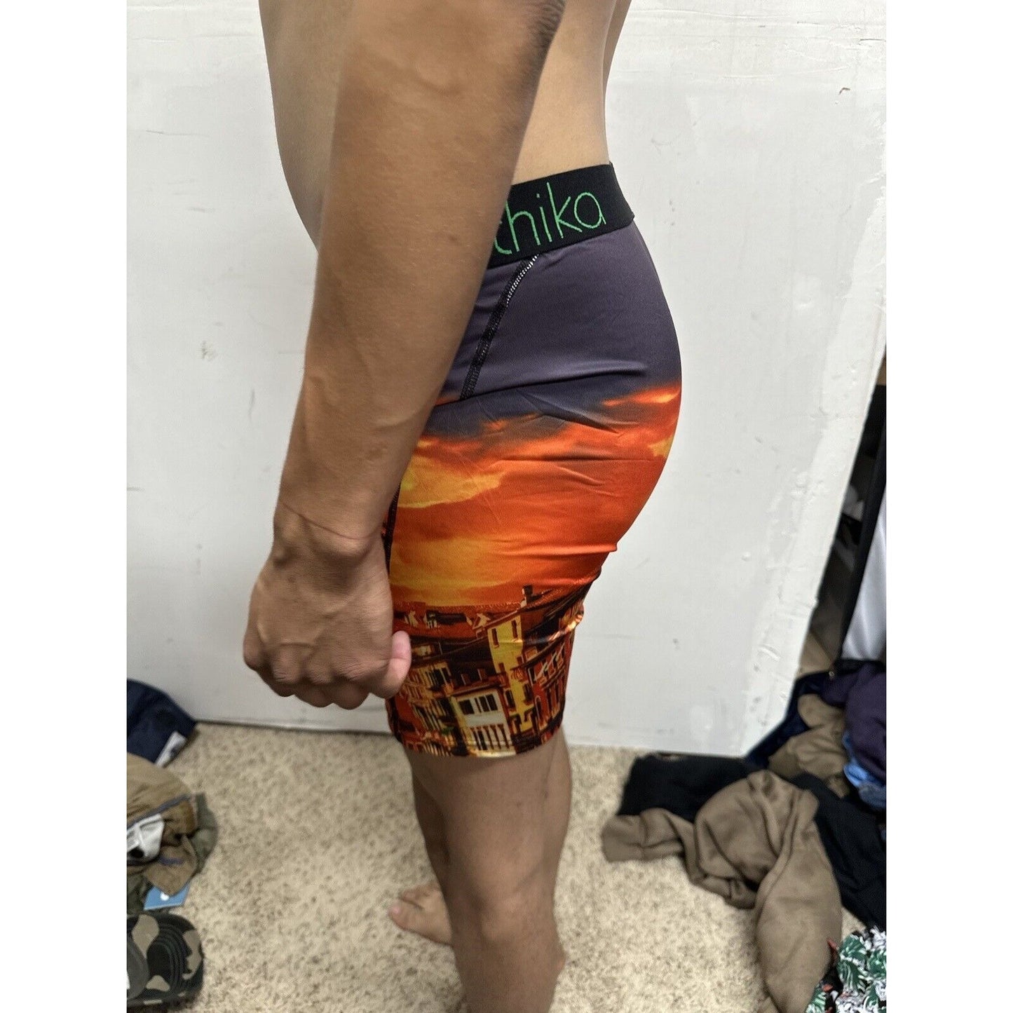 Men’s European Sunset Orange Ethika Large Boxer Briefs