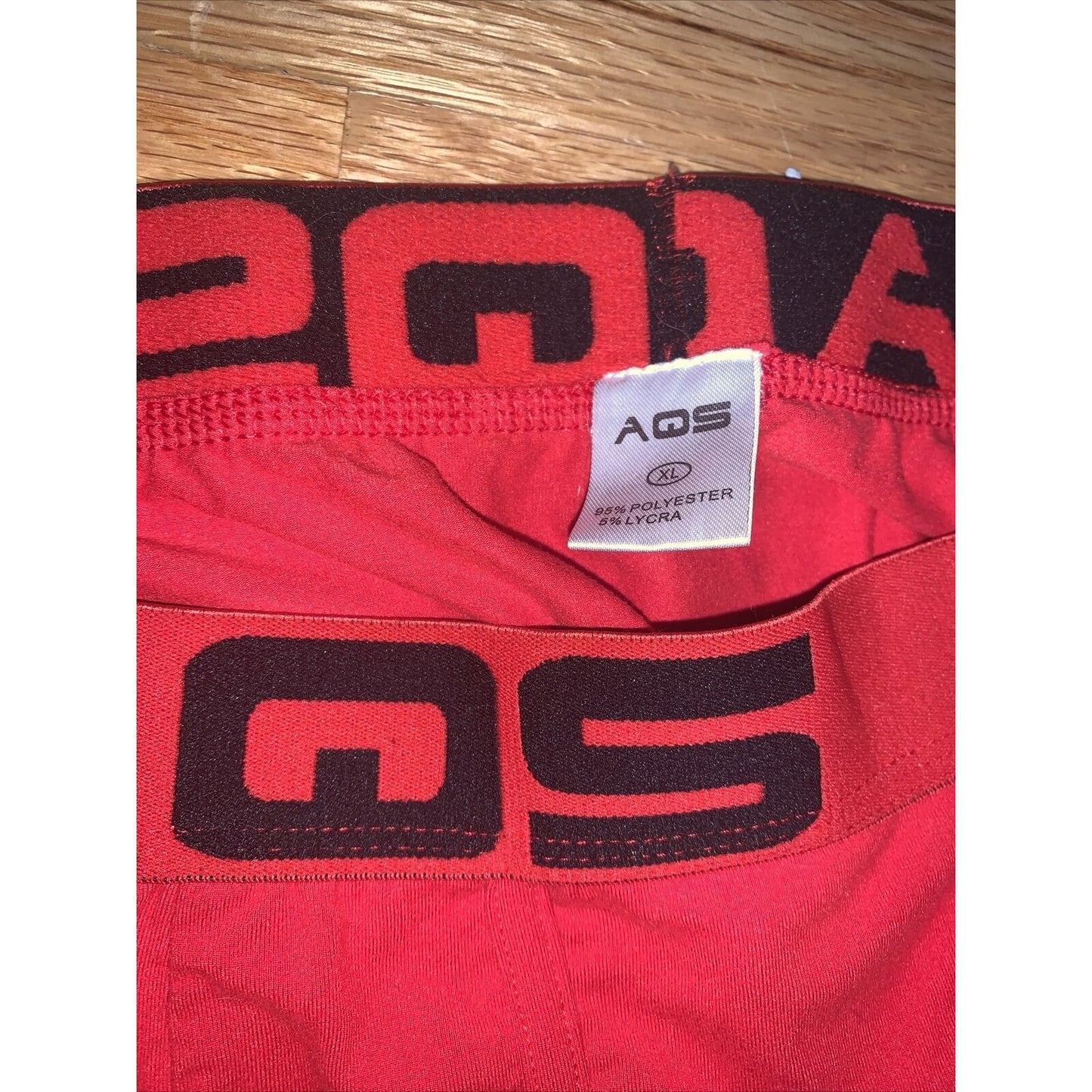 AQS Men’s XL Red Boxer Briefs Poly Lycra