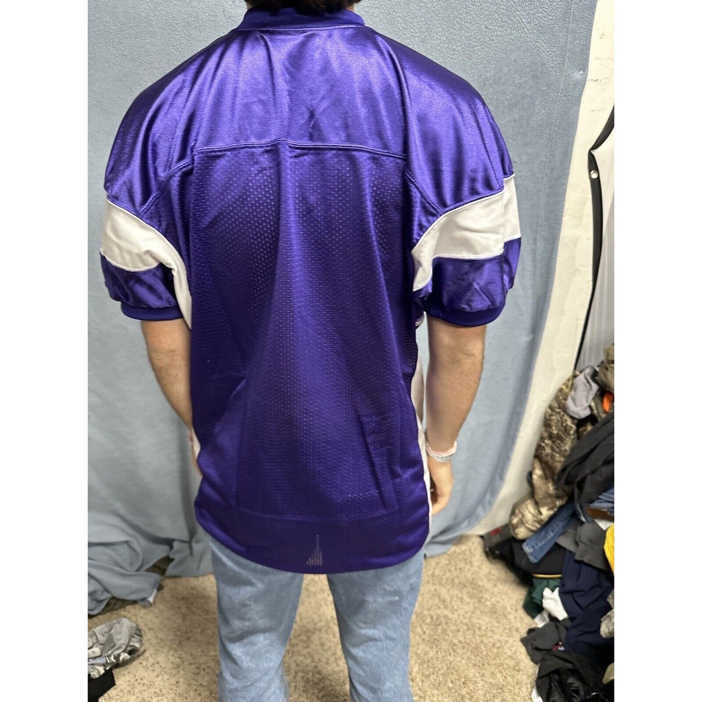 Men’s Purple And White Champro Medium Football Jersey
