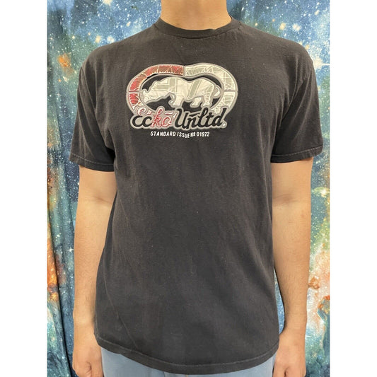 Men’s Ecko Unltd black large short sleeve T-shirt Raised Logo