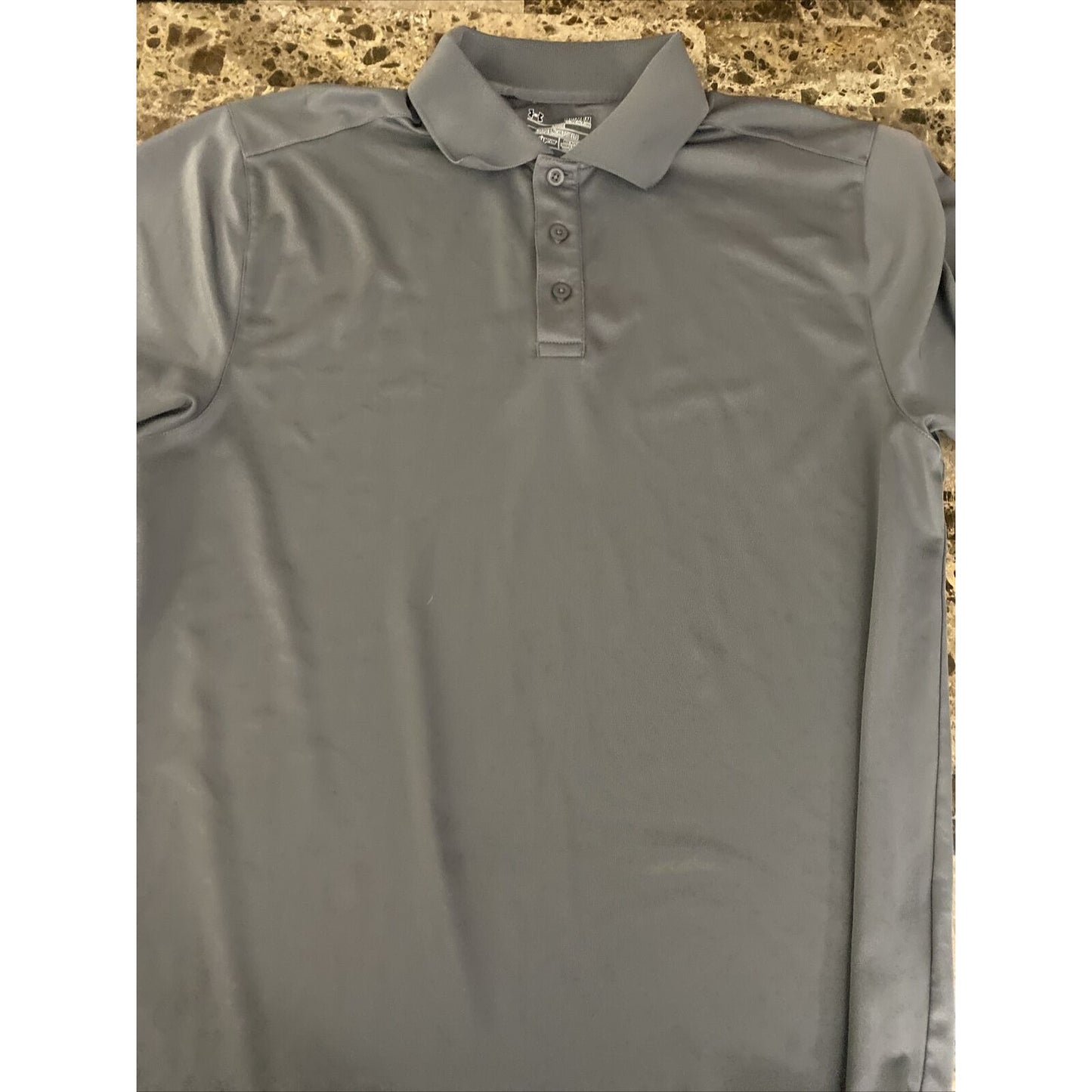 Under Armour HeatGear Men’s Medium Gray Loose Fit Polyester Golf Polo Shirt