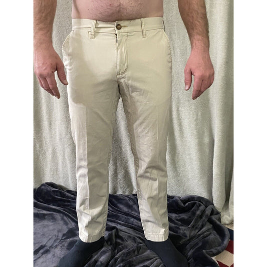Tommy Hilfiger Cream / Light Tan Men’s 32X30 Tailored Fit Pants