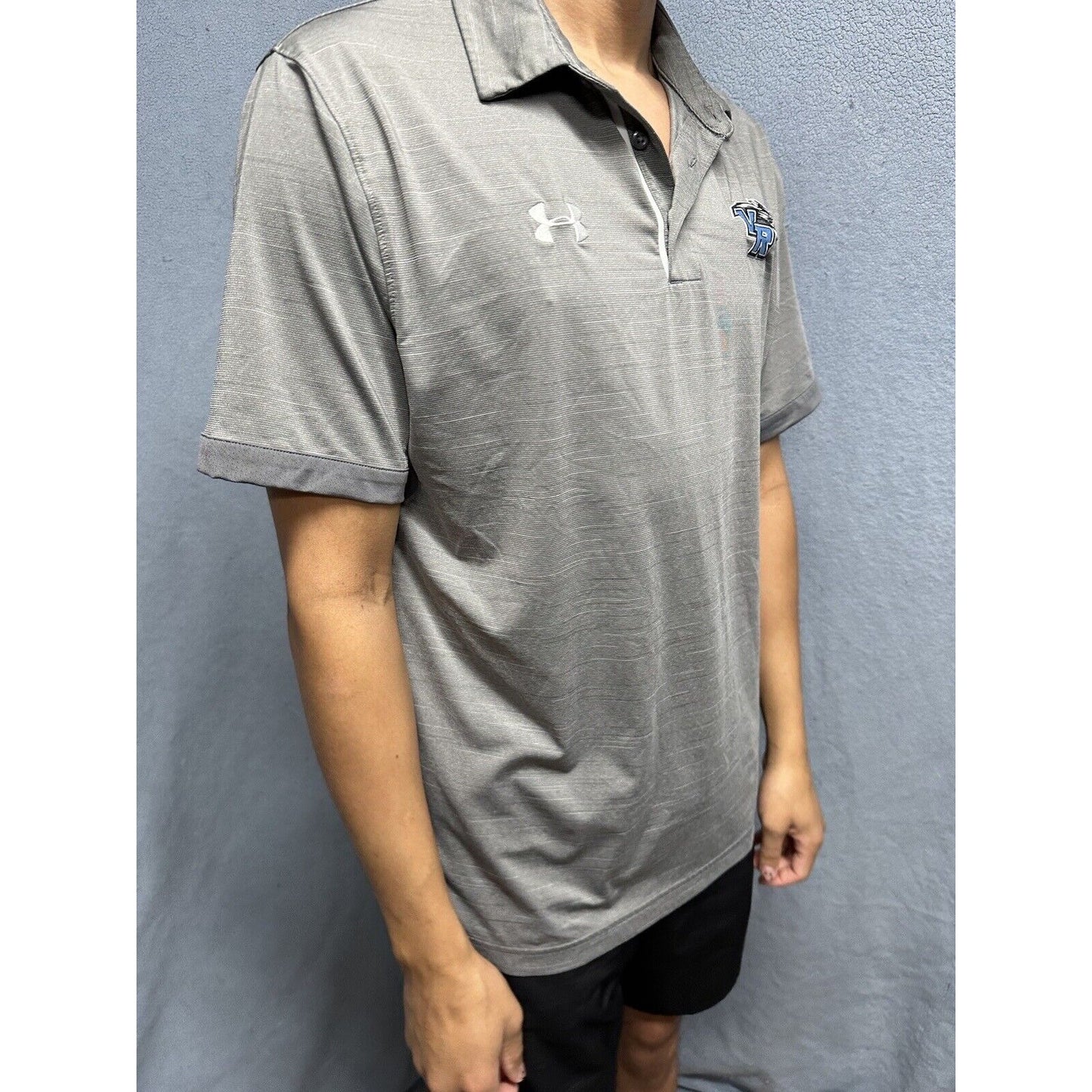 Men’s Gray Vista Ridge High School Under Armour Loose Large Polo Shirt