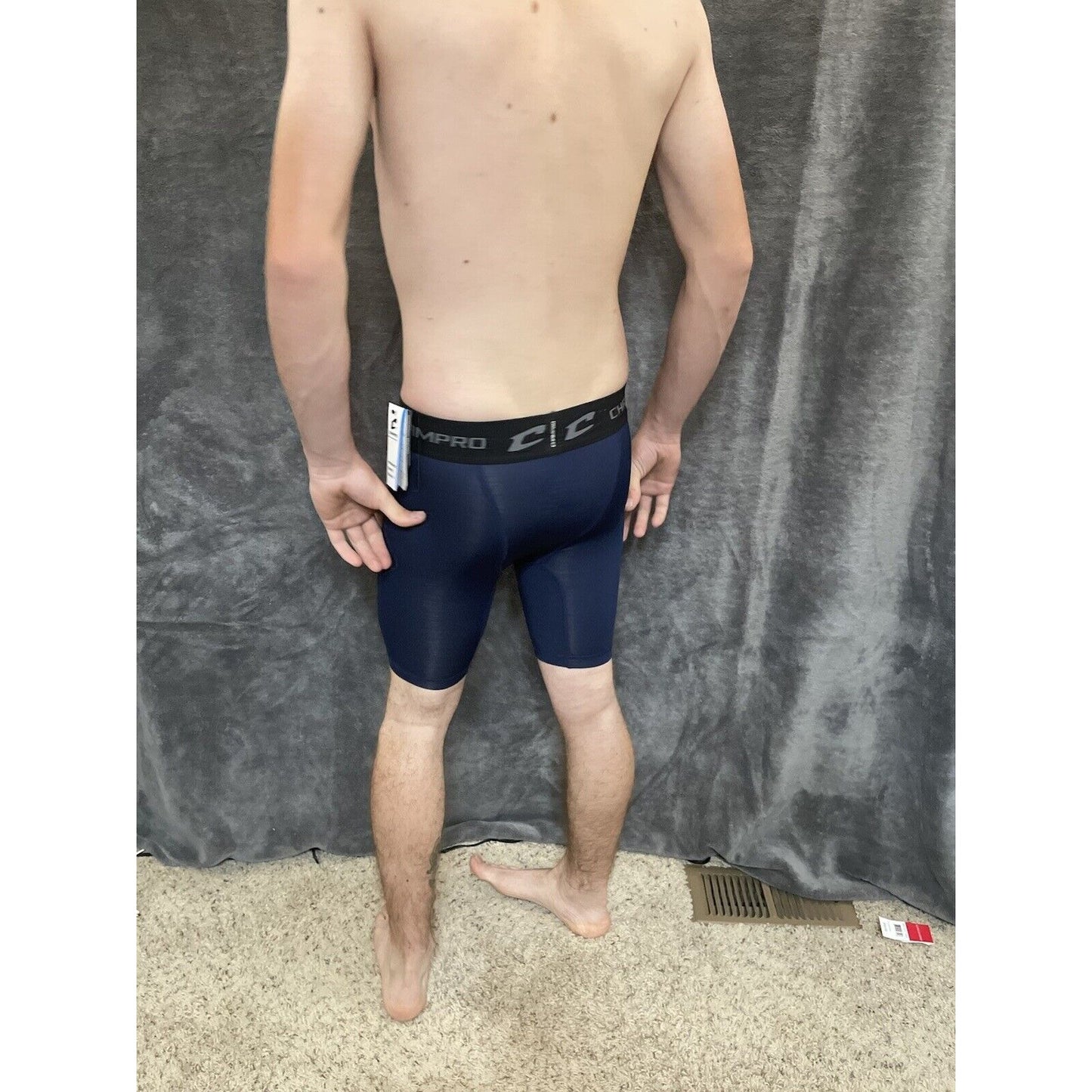 youth boys dark blue champro performance compression shorts youth large