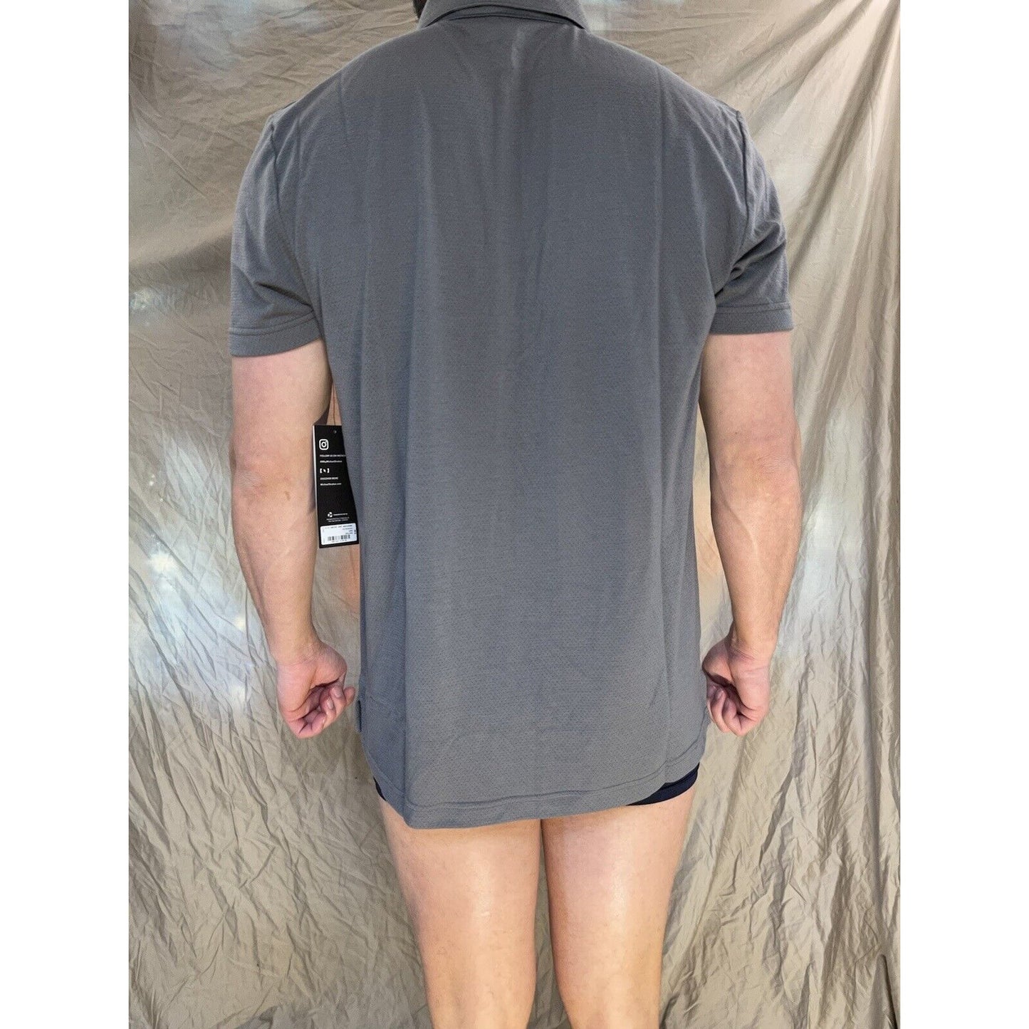 men's gray MSX michael strahan large castle rock polo shirt