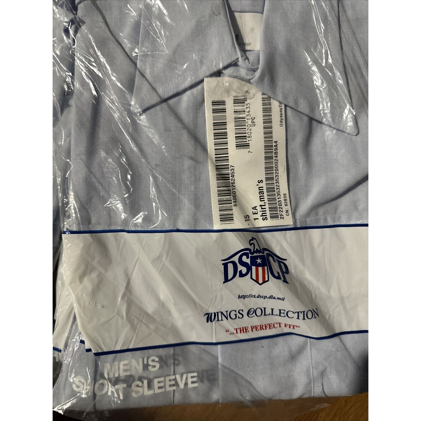 Men’s Dress Blues Shirt USSF USAF Coast Guard Uniform Short Sleeve Size 15