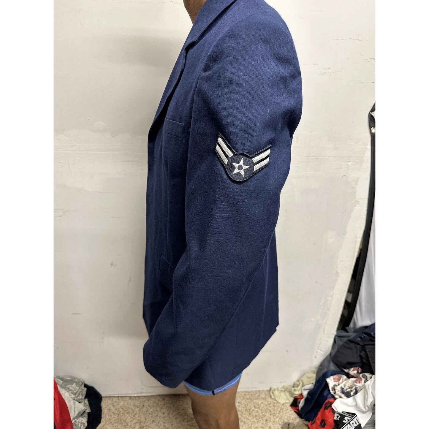 Men’s Air Force 40XL USAF Air Force Service Dress Coat Blue Enlisted Dscp