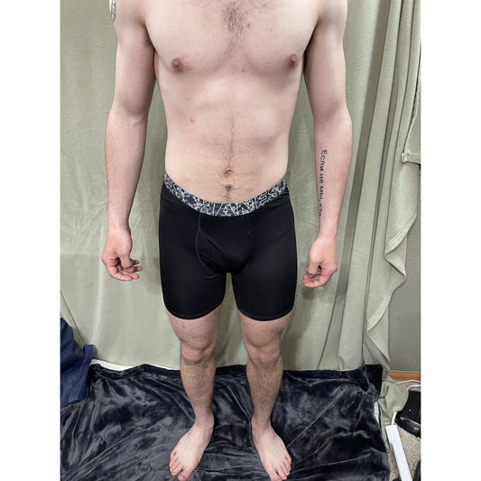 Hanes X-TEMP Men’s Black With Camo Band Tagless Boxer Briefs Medium Polyester