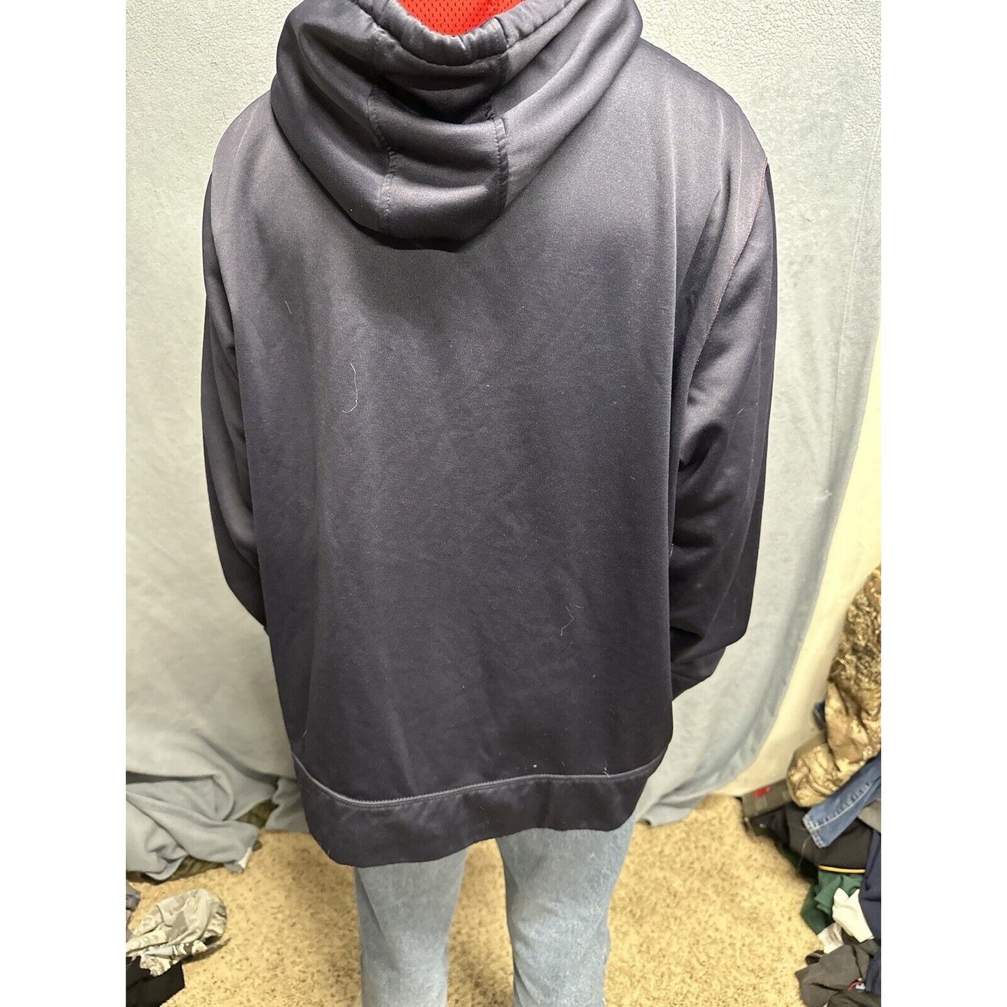 Men’s Dark Blue And Red AND1 Pullover Hoodie 2XL