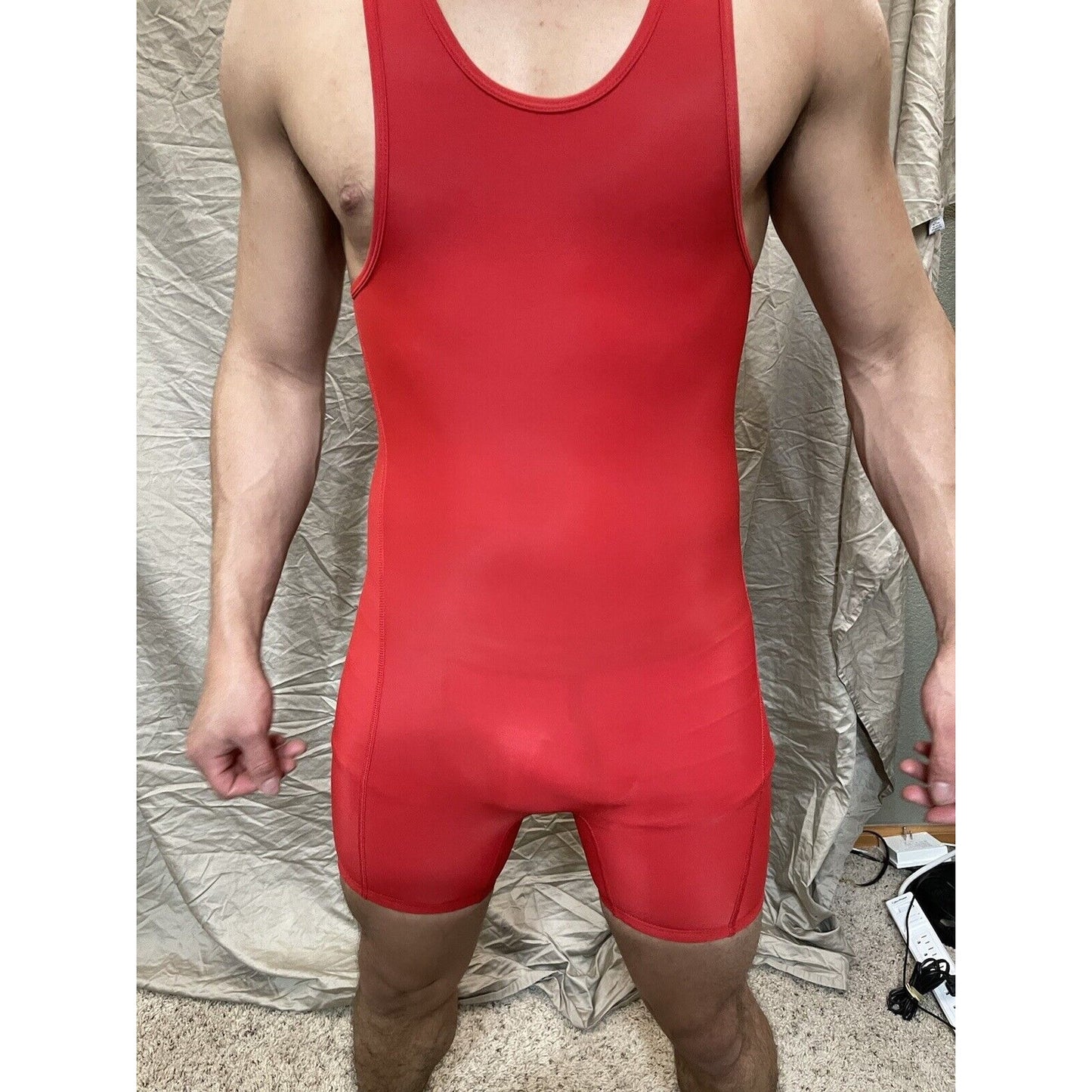 Boy's Youth Large Red Wrestling Singlet Alleson Athletic