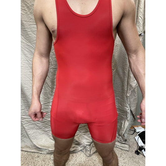Boy's Youth Large Red Wrestling Singlet Alleson Athletic